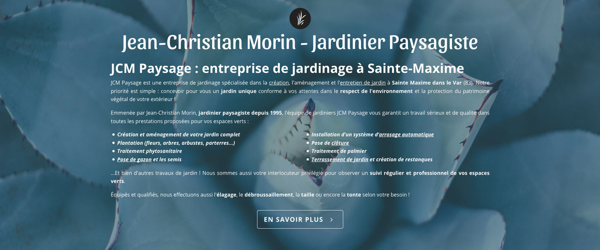 Webdesign présentation JCM paysage